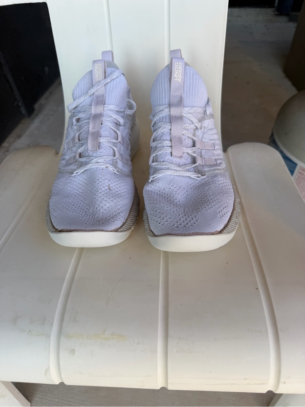 Under Armour Men’s Project Rock 3 white training shoes